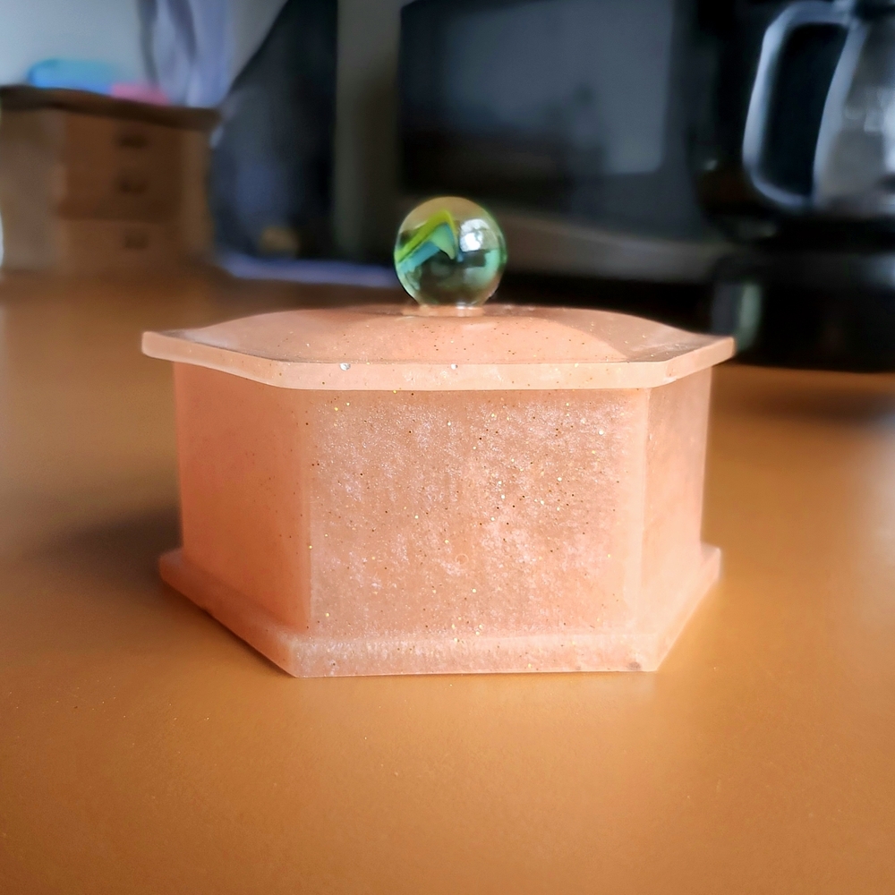 Handmade Glow-In-The-Dark Resin Trinket Box - Picture 2 of 5